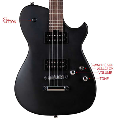 Cort Manson Guitar Works Meta Series MBM-1 Matthew Bellamy Signature Guitar - Matte Black image 4