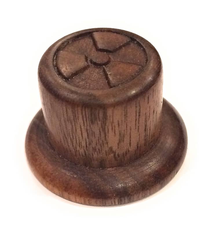 Walnut Wood Radio Active Knob - Antique Radio Repair - Magnet Fastener