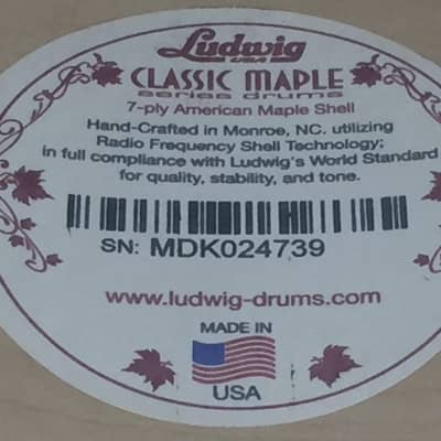 NEW Ludwig Classic Maple 6.5x14 Snare Drum - Black Walnut image 9