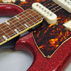 Norma EG-470 Electric Guitar Vintage 1960's Japan Red Sparkle Finish Professionally Set Up! image 10
