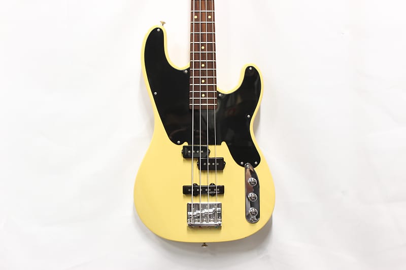 Schecter Diamond Series Model T Bass Guitar Pale Yellow | Reverb
