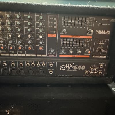 Yamaha EMX640 Powered Mixer and 4 x S12 PA Speakers