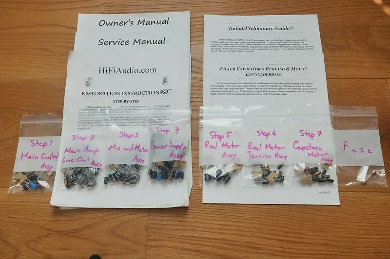 Technics 1500US restoration kit filter capacitor repair rebuild fix  			