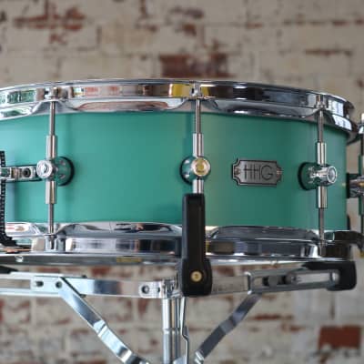 HHG Drums 14x5.5 Tiffany Blue Solid aluminum snare drum 2024 image 1