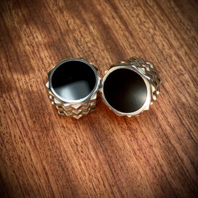 Van Dyke-Harms Ultra-Grip Stainless Speed Guitar Knob with Exotic Wood Inlay, Many Options image 5