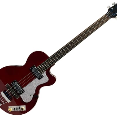 Hofner Club Pro Edition Bass Guitar - Metallic Red - Used image 1