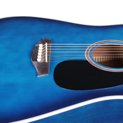 Artist LSPCTB Blue Beginner Acoustic Guitar Pack With Cutaway image 7