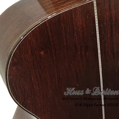 Huss & Dalton OM 14-fret Custom Red Spruce & Madagascar Rosewood handcrafted guitar 5831 image 9