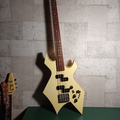 B.C. Rich Warlock Bass 80's NJ Series White Nikki Sixx Active Circuits Japan for sale