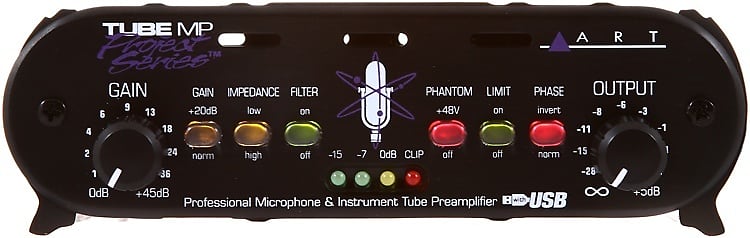 ART Tube MP Project Series USB Microphone Preamp image 1