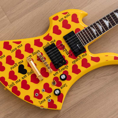 Burny Mockingbird MG-165S HY Hide X Electric Guitar Yellow Heart w