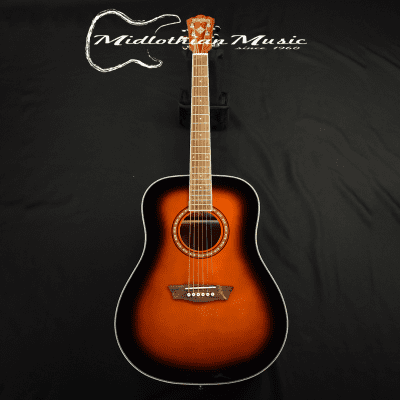 Washburn WD7SATB-A - 6-String Acoustic Guitar - Tobacco Sunburst Gloss Finish image 1