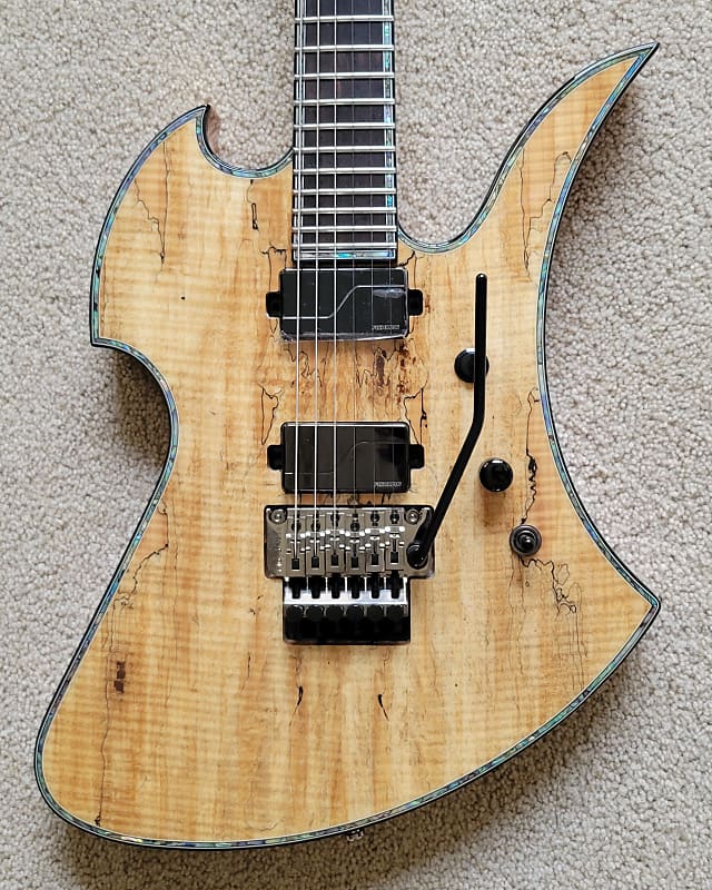 B.C. Rich Mockingbird Extreme Exotic Floyd Rose Electric Guitar, Spalted Maple, New Hard Shell Case image 1