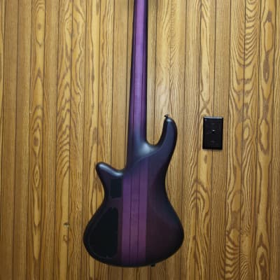 Schecter Stiletto Studio-5 Active 5-String Bass See-Thru Trans Purple Satin image 11