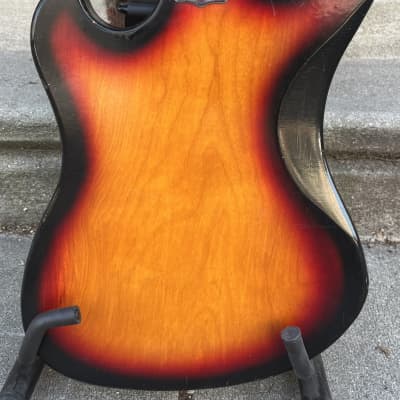 1960s MIJ Rexina Kawai Teisco Short Scale Electric Bass Guitar~Tri Tone Brown Sunburst~Lots of Mojo!~VIDEO! image 7
