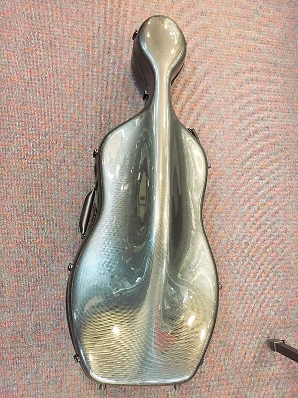 Celestini 4/4 Size 'Cello Contoured Case-Fiberglass Composite-Silver Sparkle-NEW image 1