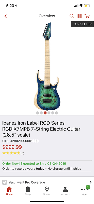 Ibanez RGDIX7MPB-SBB RGD Iron Label Deluxe Series HH Deep