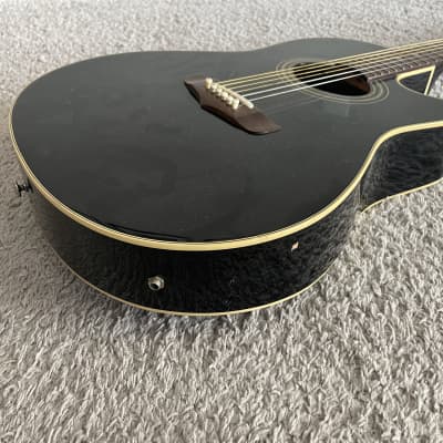 Fender Montara California Series Black MIK Rare Vintage Acoustic Electric Guitar image 4