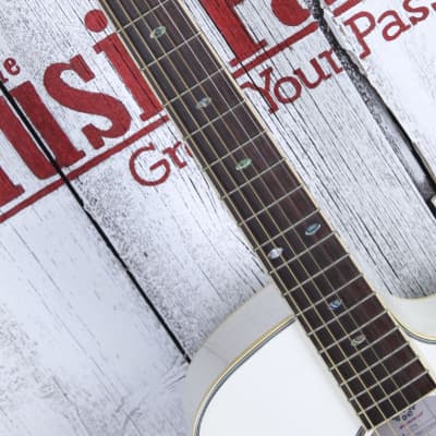 Daisy Rock Guitars Wildwood Acoustic Electric Guitar Pearl White w Gig Bag DEMO image 10