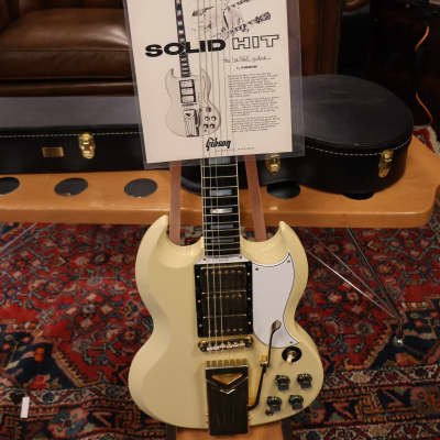 Gibson 60th Anniversary 1961 SG Les Paul Custom Polaris White Sideways Vibrola (USED) image 13