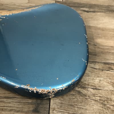 FRANCHIN Jupiter bass guitar body Relic Aged Lake Placid Blue Metallic 100% Nitro Lacquer Alder P-Bass type Made in Italy - Stock piece #20650425 image 13