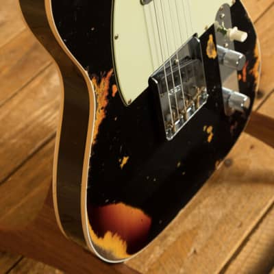 Fender Custom Shop LTD '60 Tele Custom Heavy Relic Aged Black over Chocolate 3TSB image 6