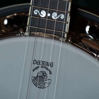 Deering Calico 5 String Curly Maple Resonator Banjo w/Spikes Installed #AX45 image 2