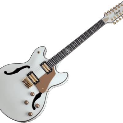 Schecter Wanye Hussey Corsair-12 Semi-Hollow Electric Guitar Ivory image 1