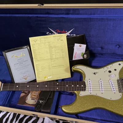 UNPLAYED! 2023 Fender Custom Shop Dick Dale Stratocaster - NOS - Chartreuse Sparkle - 7.9 lbs Authorized Dealer! SAVE BIG! - G01790 image 12