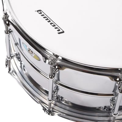 Ludwig Supralite Steel Snare Drum - 8x14" - Polished (LU0814SL) image 5