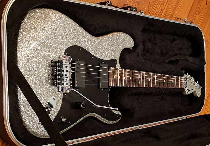 Charvel So Cal Silver Sparkle Pro Mod 1HH Guitar EMG 81/85 Pickups w/HSC,  EXC!