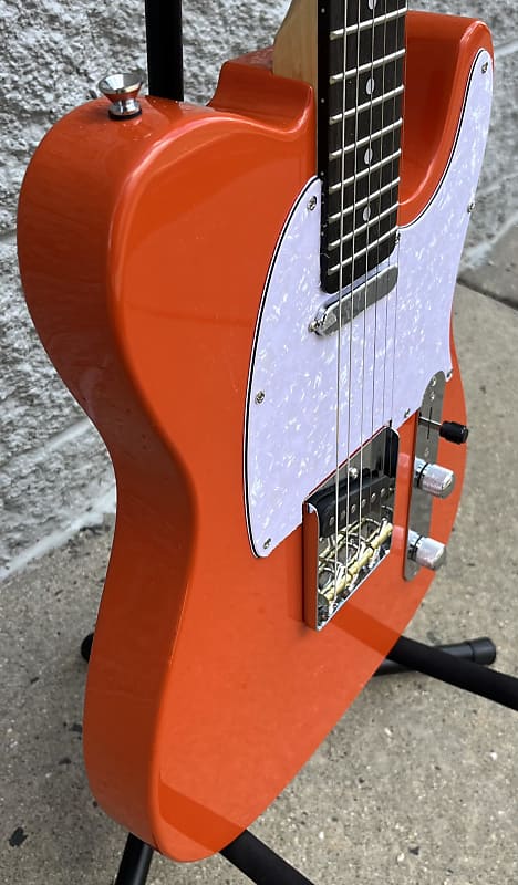 GAMMA Custom Electric Guitar TG24-03, 6-String Delta Star Model, Kona Orange image 1