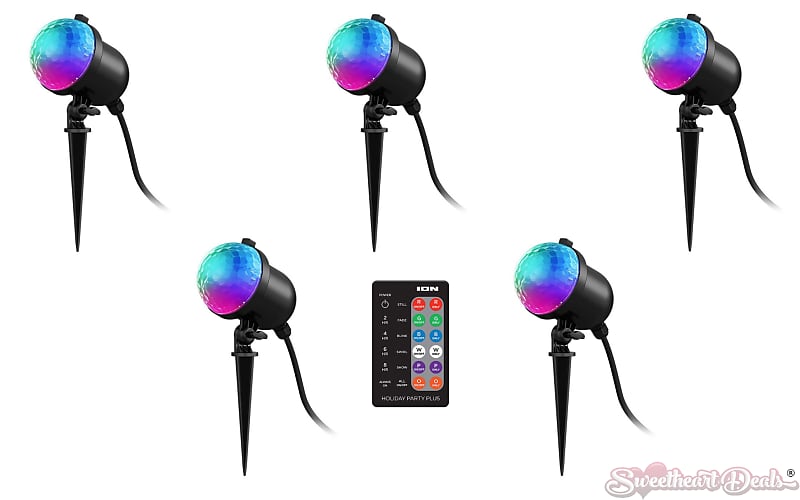 5 Pack - ION Holiday Party Plus Multi-Color Indoor/Outdoor LED Projection Light image 1