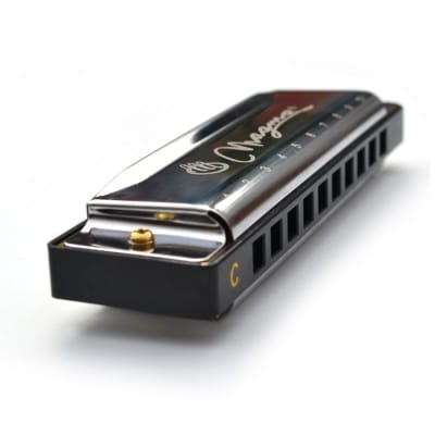 Magma Harmonica, 10 Holes 20 Tones Blues Diatonic Harmonica Key of C For Adults, Beginners, Professional Player and Kids, as Gift, Silver (H1004S) image 7
