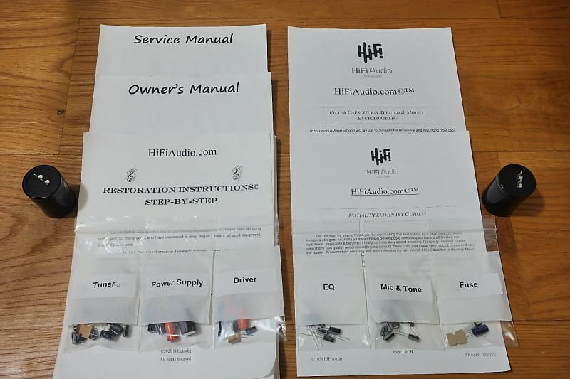 Sansui 771 restoration kit filter capacitor repair rebuild fix  			