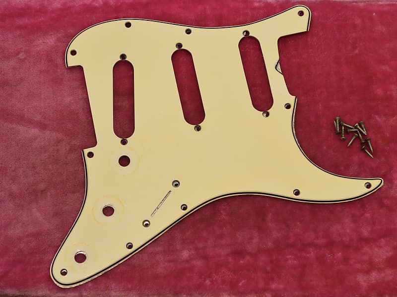 Vintage 1964 1965 Fender Stratocaster Pickguard with Shield Reverb