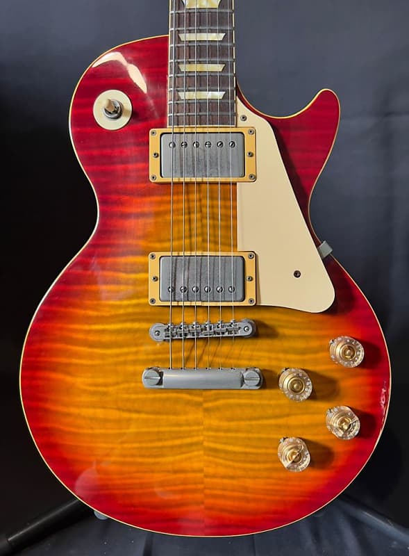 1993 Orville Les Paul Standard LPS80 F Cherry Burst Flame | Reverb UK