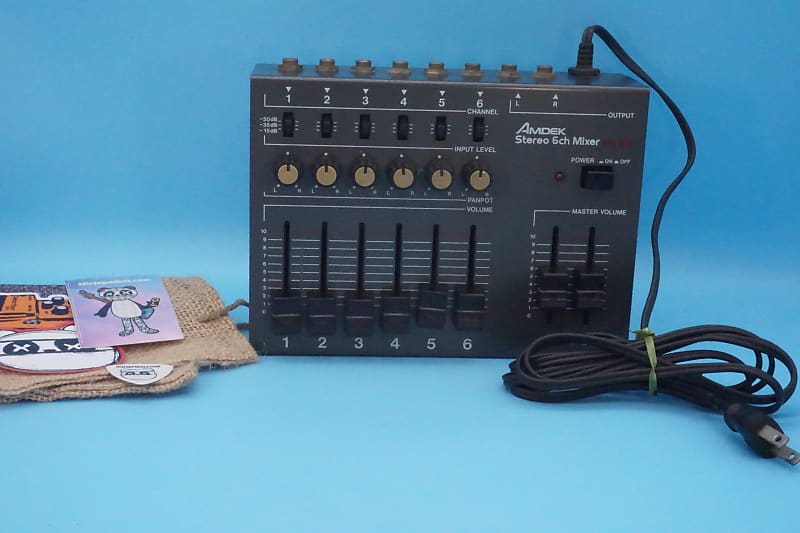 Amdek MXK-600 Stereo 6 Channel Mixer | Rare 1980s | Fast | Reverb