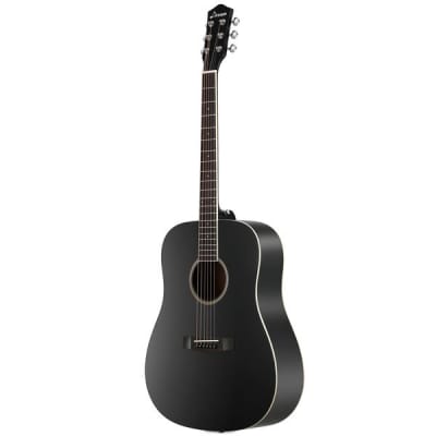 Donner  41 Inch Full-size Dreadnought Black Acoustic Guitar image 2