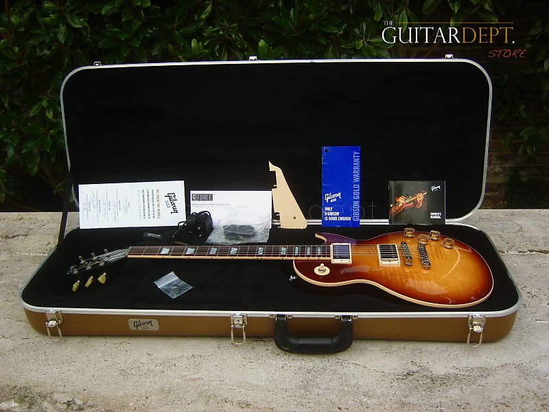♚ SUPERB ♚ 2015 GIBSON LES PAUL TRADITIONAL 100th Anniversary ♚ HONEYBURST AAA Flame ♚MOP♚ Standard image 1