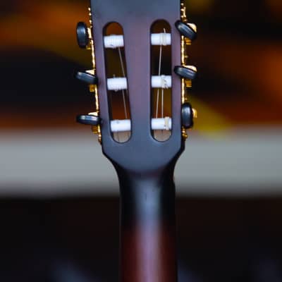 Ibanez GA35TCE-DVS Spruce/Mahogany Acoustic/Electric Nylon-String Classical Guitar Dark Violin Sunburst High Gloss image 5