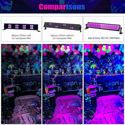 3 Pack 100W Led Black Lights, Blacklight Flood Light With Plug And Switch,  Ip66 Waterproof Blacklight For Halloween Party, Glow In The Dark, Stage  Light, Body Paint, Neon Glow