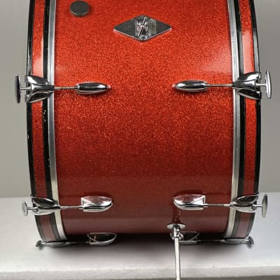 Gretsch 22/13/16" 60's Round Badge Name Band Drum Set - Tangerine Sparkle image 8