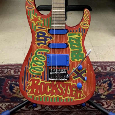 Rockster Super Strat Red Graffiti image 1