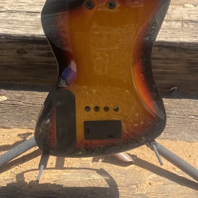 Savannah STB-700 lighting Sunburst Uke bass mini travel guitar 23’ scale image 3