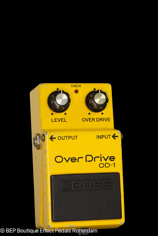ギター BOSS Over Drive OD-1 BOSS OD-1 Overdrive 1980 Vintage Guitar Pedal Silver screw