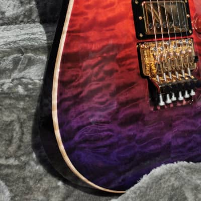 ESP Horizon CTM FR See Thru Pink Purple Gradation Finish High-End Guitar image 7