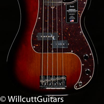 Fender American Professional II Precision Bass V 3-Color Sunburst Rosewood Bass Guitar-US210038102-9.99 lbs image 9
