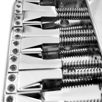 Lowe Custom Guitars 8-string Bass Guitar Bridge - Chrome image 5