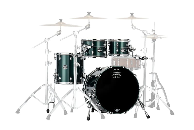MAPEX - SE504XMPQ Saturn Evolution Maple Fusion 4 Pezzi Brunswick Green image 1